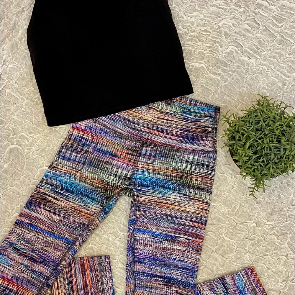 Lululemon Wunder Train High Rise Leggings 25” Digital Multi Oasis Workout Gear 6